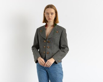 Manteau Femme Geiger Tyrol Taille 50 - Pure Laine Vierge Fabriqué En Autriche, Occasion Très Bon état