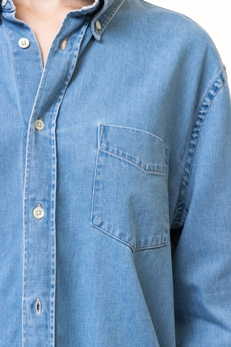 Vintage Acne Studios Cotton Logo Long Sleeve Buttons Up Woman Shirt/ Vintage Acne Unisex Cargo Minimalist Medium Woman Shirt image 6