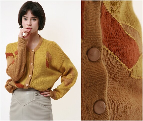 Mohair Vintage Knitwear Buttons Jumper Sweater 204
