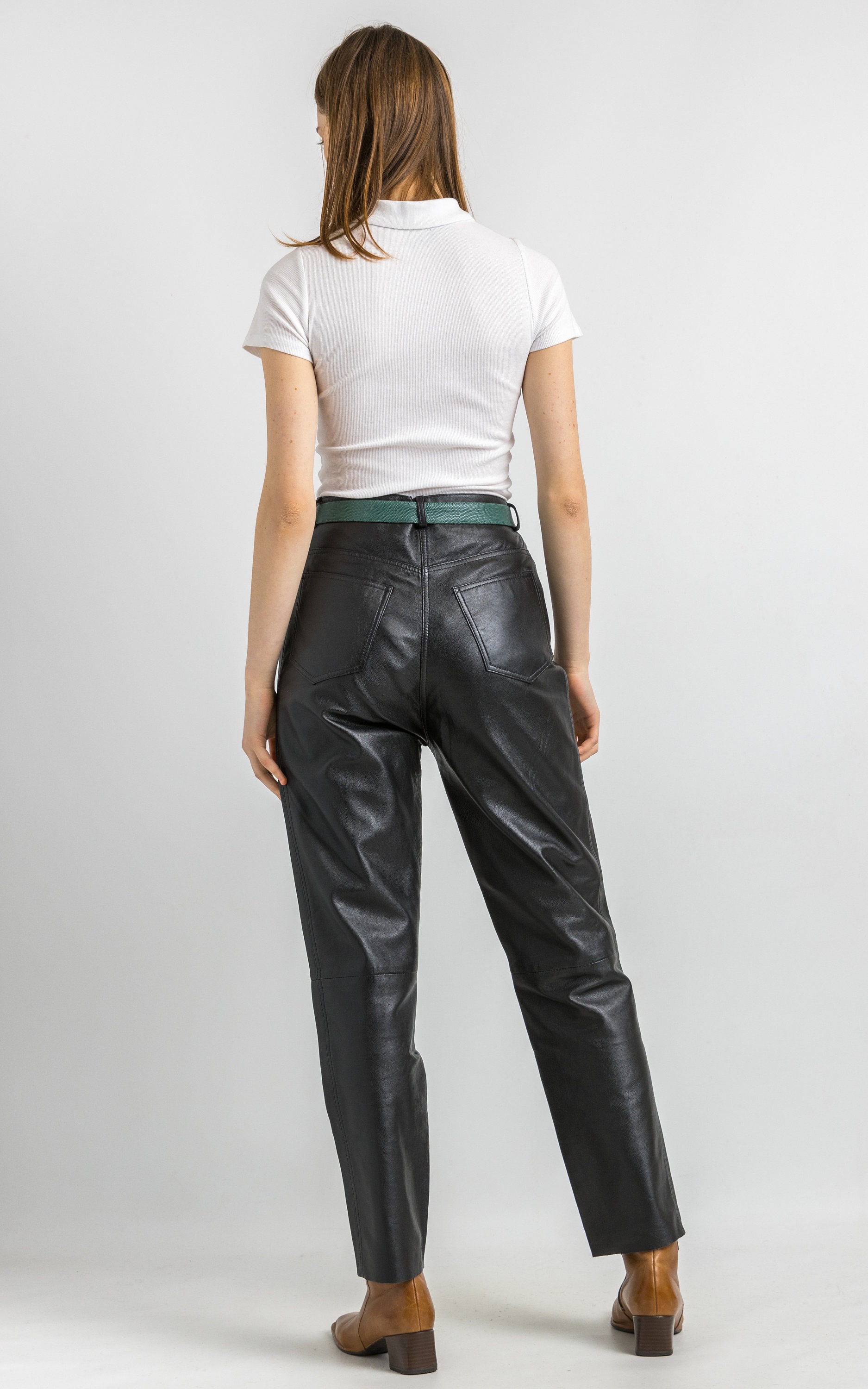 80s Vintage High Waisted Leather Woman Pants Size 36/ Vintage Woman Leather Trousers/ Vintage Woman Clothing/ Vintage Woman - Etsy 80s Vintage High Waisted Leather Woman Pants Size 36/ Vintage Woman Leather Trousers/ Vintage Woman Clothing/ Vintage Woman - Etsy
