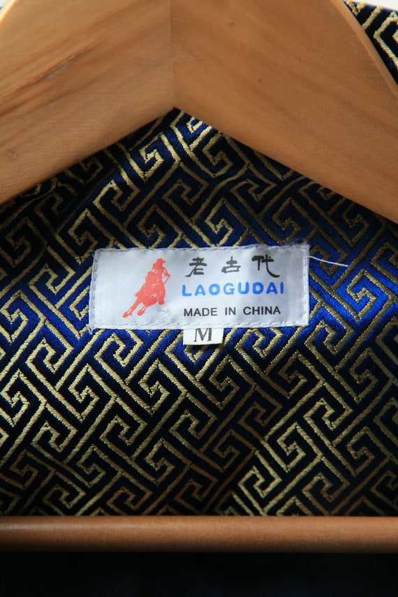 70s Vintage Chinese Blazer Kimono size M Medium 3… - image 10