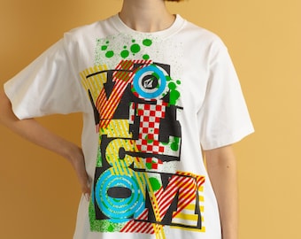 90s VOLCOM Vintage Oldschool Graphic Print T-shirt Mens Clothing