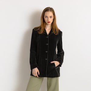 80er Jahre Vintage Vtg Seltener Cerruti 1881 Velours Samt Blazer Biker Outwear Herbstjacke Freundin Geschenk Geschenk Vintage Jacke Größe S