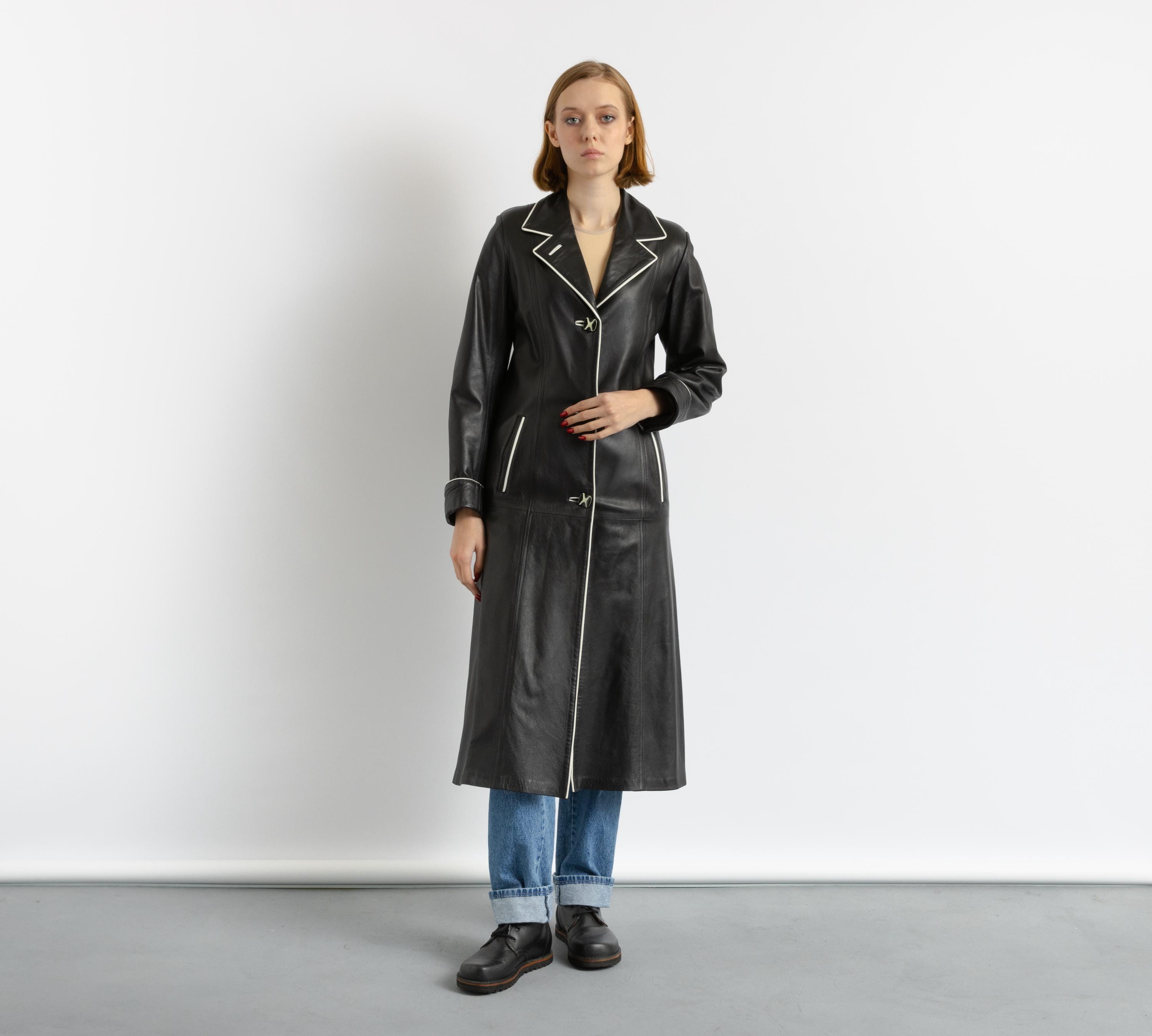 Trenchcoat Lackmantel Mit Kapuze Designer-Lackmantel – Trenchcoat