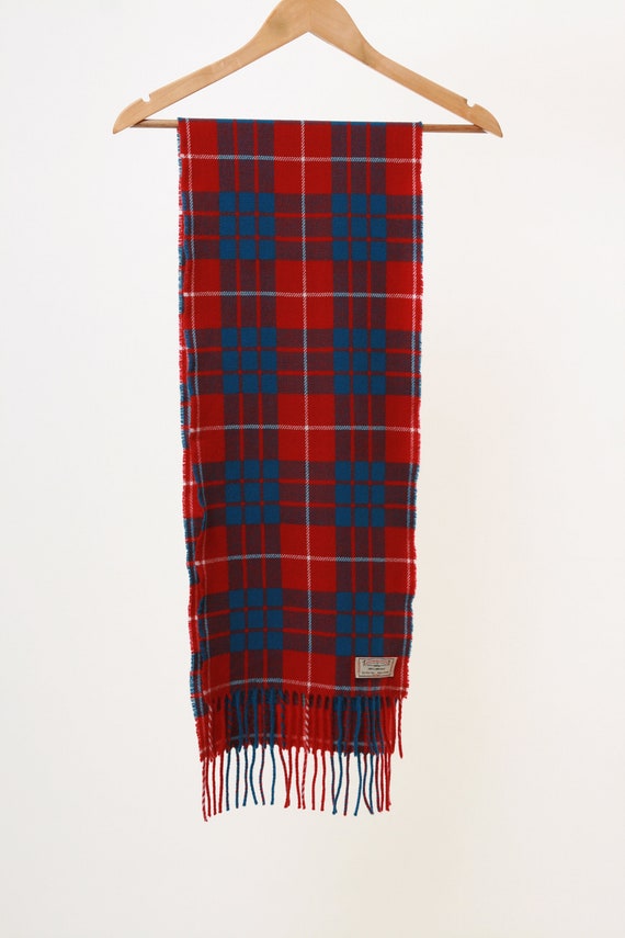 80s Vintage Vtg Rare Checked Scotland Lambswool S… - image 2