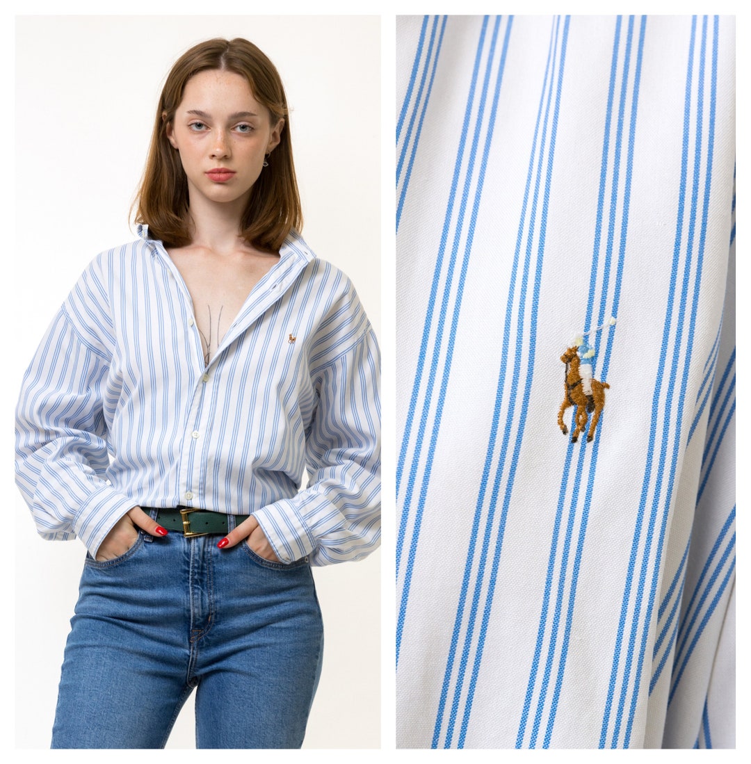 Vintage Ralph Lauren blue palm tree baby tee 🩵