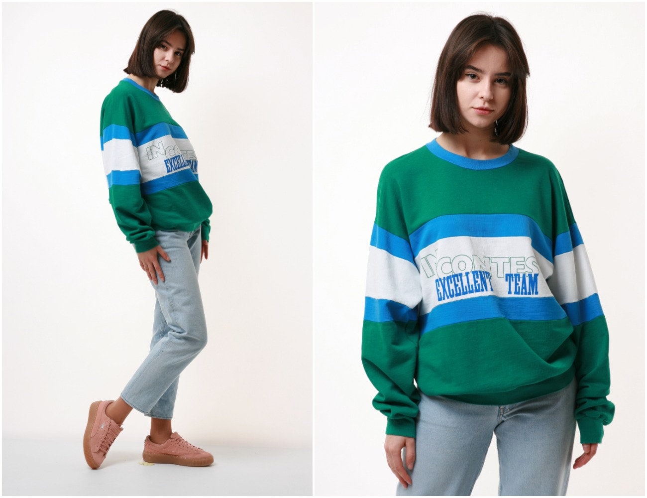 90s Vintage Oldschool TRIGEMA Cotton/v Sweatshirt 16483 - Etsy