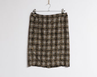 Falda Vintage Chanel Tweed Midi de los 80 19041/ Falda Vintage CHANEL/ Falda Midi Vintage/ Falda Vintage Tweed/ CHANEL/Mujer Vintage Presente