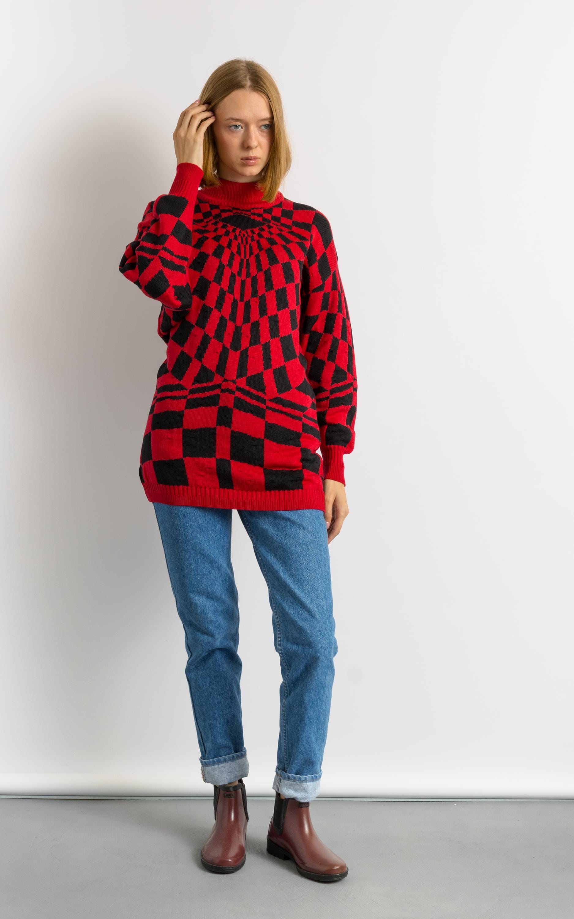 80s Vintage Gianni Versace Wool and Silk Sweater/ Versace Woman