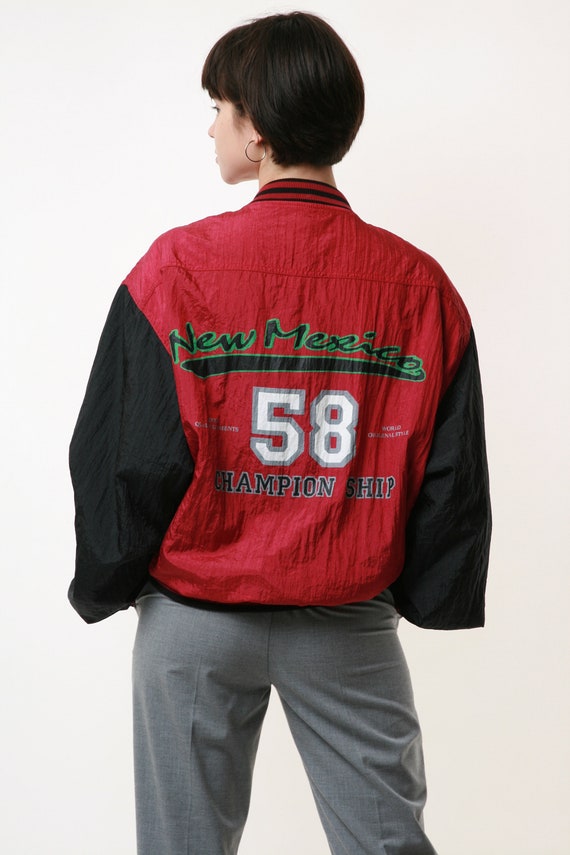 NEW MEXICO 90s Vintage Oldschool Shell Bomber Jac… - image 4