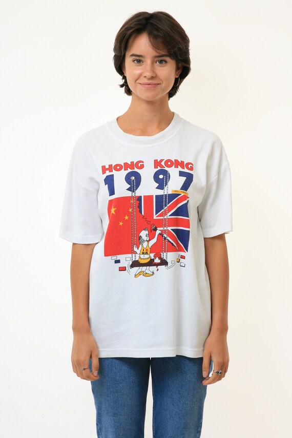 90s Vintage 1997 Oldschool Graphic Print T-shirt Xlarge