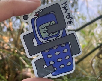 90s Snake Sticker (holographic)