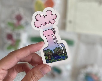 Swamp in a Bottle Sticker (transparent)
