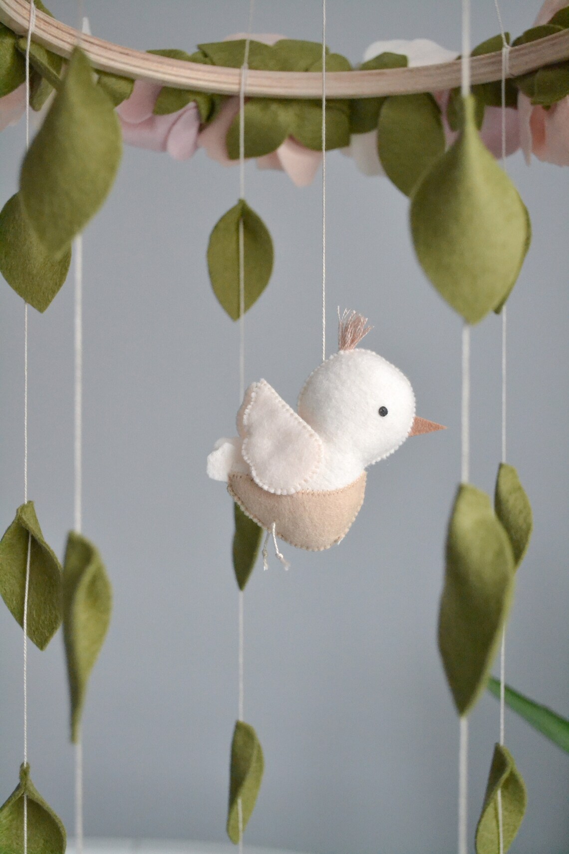 Filz Blume Baby mobile. Floral baby Mobile. Rosa Floral Nursey Etsy