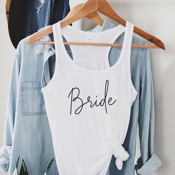 Bride Tank top, bride tank, Gift for bride, Wedding Gift for her ,Mrs tank, Honeymoon tank, wedding tank