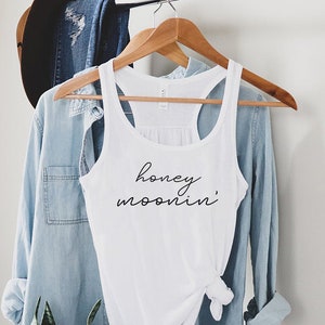 Honeymoon tank top, Newlyweds, Honeymoon, Bride Gift, Just Married tank, Bride, Honeymoonin, Honeymoon Vibes,gift for a bride