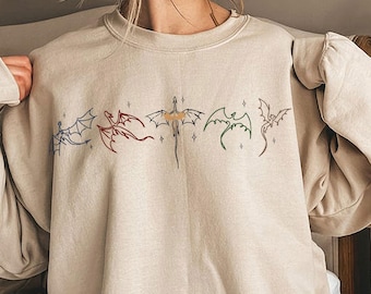 Fourth Wing Sweatshirt, Basgiath War College Sweatshirt, Violet Sorrengail, Bookish Sweatshirt, Xaden Riorson, Fantasy Book Dragon