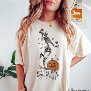 Comfort Colors® its the most wondrful time, Halloween Shirt, Witch TShirt, Gift For Halloween, iprintasty halloween, Skeleton Fall Halloween