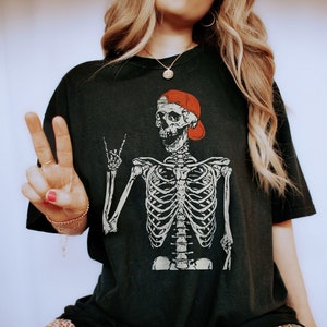 Comfort Colors® Spooky shirt, Halloween Skeleton tshirt, Retro Halloween Shirt, Skeleton Halloween Shirt, iprintasty halloween, Skeleton tee