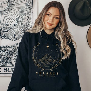 SJM - Original Design - Velaris hoodie, Acotar Velaris hoodie, The Night Court, Court of Thorns and Roses, The Night Court,