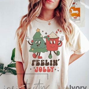 Comfort Colors® feelling jolly Christmas t-shirt, Holiday t-shirt, cute Christmas t-shirt, Christmas t-shirt, iPrintasty Christmas