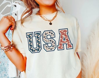 Camiseta de EE. UU., camiseta de Estados Unidos, 4 de julio, camiseta del 4 de julio, camiseta del Día de la Independencia, camiseta de Estados Unidos, camiseta vintage de EE. UU., Comfort Colors®