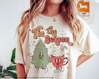 Comfort Colors® tis the season Christmas t-shirt, cute chritmas tee, Christmas tee, holiday apparel, Holiday apparel, iPrintasty Christmas