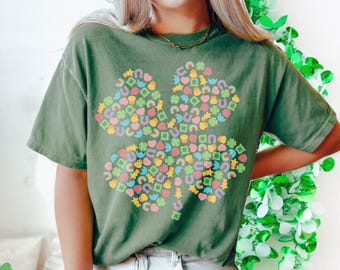 Comfort Colors® vintage Shamrocks t-shirt, Patrick's Day t-shirt, Shamrock t-shirt, Shamrock tee, women st paddy's Day t-shirt, Lucky tshirt