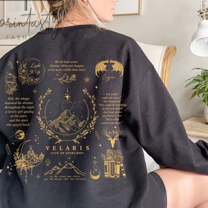 SJM - SJM graphics Sweatshirt, Velaris Sweatshirt, SJM Sweatshirt, A Court of Thorns and Roses Court, iprintasty, Sjm fan Sweatshirt