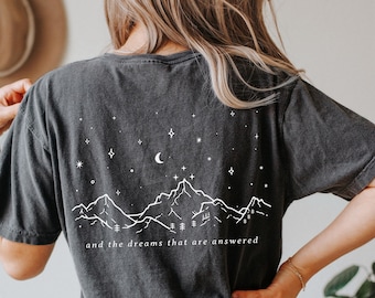 Comfort Colors® SJM, Two sided Velaris shirt, To the stars who listen shirt, A Court of Thorns and Roses Court, iprintasty
