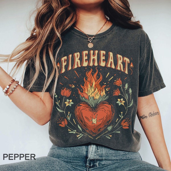 Vintage Fire-heart Shirt, To Whatever End t-shirt, SJM quotes, Throne of Glass t-shirt, Comfort Colors® , SJM tee, You do not yield t-shirt