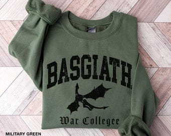 Vintage Basgiath War College Sweatshirt, Fourth Wing Sweatshirt, Violet Sorrengail, Bookish Sweatshirt, Xaden Riorson, Fantasy Book Dragon