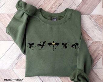 Fourth Wing Sweatshirt, Basgiath War College Sweatshirt, Violet Sorrengail, Bookish Sweatshirt, Xaden Riorson, Fantasy Book Dragon