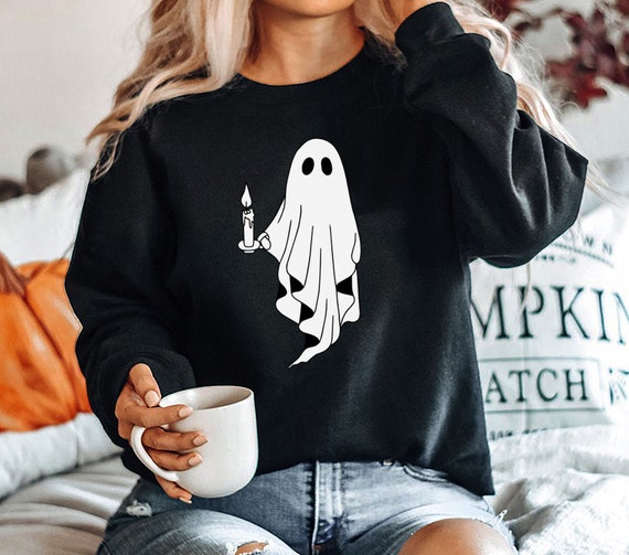 Ghost Sweatshirt Halloween Sweater Ghost Sweatshirt - Etsy Israel