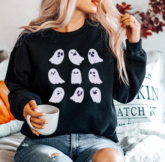 Ghost Crewneck Halloween Sweatshirt Halloween Gift Funny - Etsy