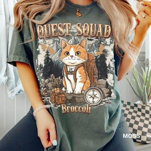 Quest Fantasy Squad Broccoli Funny Cat, Fourth Wing Shirt, Basgiath War College, Violet Sorrengail, Dragon Rider Shirt, Fourth Wing Merch, image 3