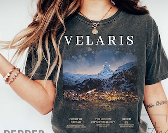 Comfort Colors® SJM merch, Velaris shirt, The Night Court t-shirt, SJM merch, A court of Thorns and ROSES, City of Starlight tee, iprintasty