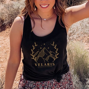 SJM - Velaris tank top, ACOTAR Feyre&#39;s Tattoo, A Court of Thorns and Roses Court of Dreams tank,  Gift for the Rhysand fan, The Night Court