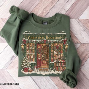 christmas Bookstore Sweatshirt, Bookish Sweatshirt,, Christmas Book Club Sweatshirt,, Christmas T-shirt, Book Lover Xmas Gift,