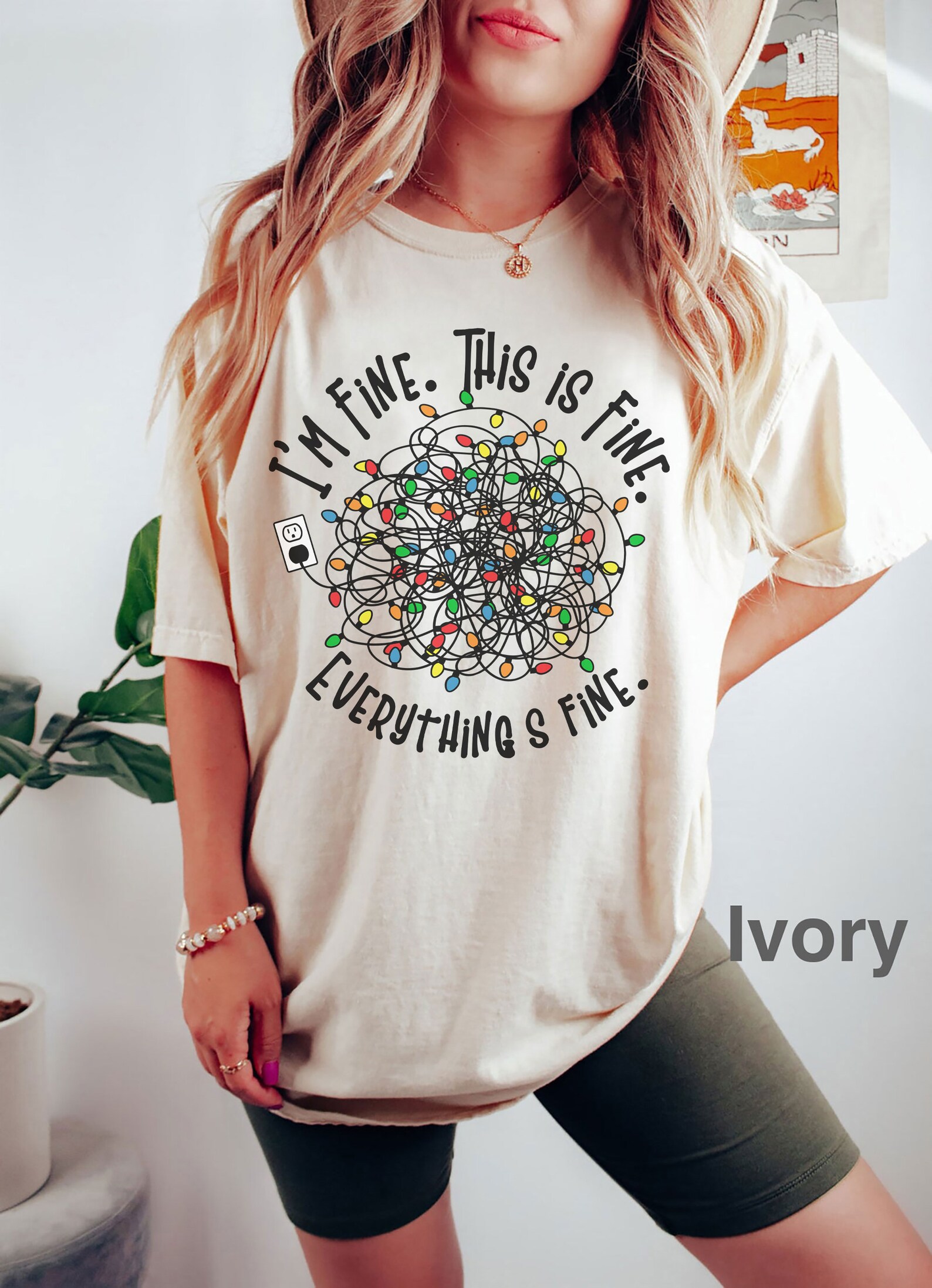 Comfort Colors® Everything is Fine Christmas T-shirt Funny - Etsy