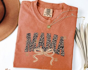 Comfort Colors®  Mama bow t-shirt, Mama T-Shirt, Strong Woman Shirt, gift for mothers day, Mama tee, Graphic Tee, Women's T-Shirt