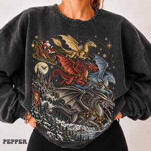 Comfort colors, Fourth Wing Christmas Sweatshirt, Fourth Wing Sleigh Holiday Shirt, Dragon Rider TShirt, Booktok Fan Gifts