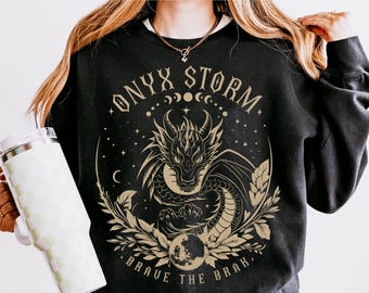 Comfort Colors® Onyx Storm Sweatshirt, Fourth Wing Sweatshirt, Dragon Rider Sweatshirt, Iron Flame Merch, Bookish Sweatshirt