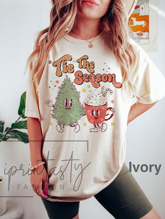 Comfort Colors® Tis the Season Christmas T-shirt, Cute Chritmas