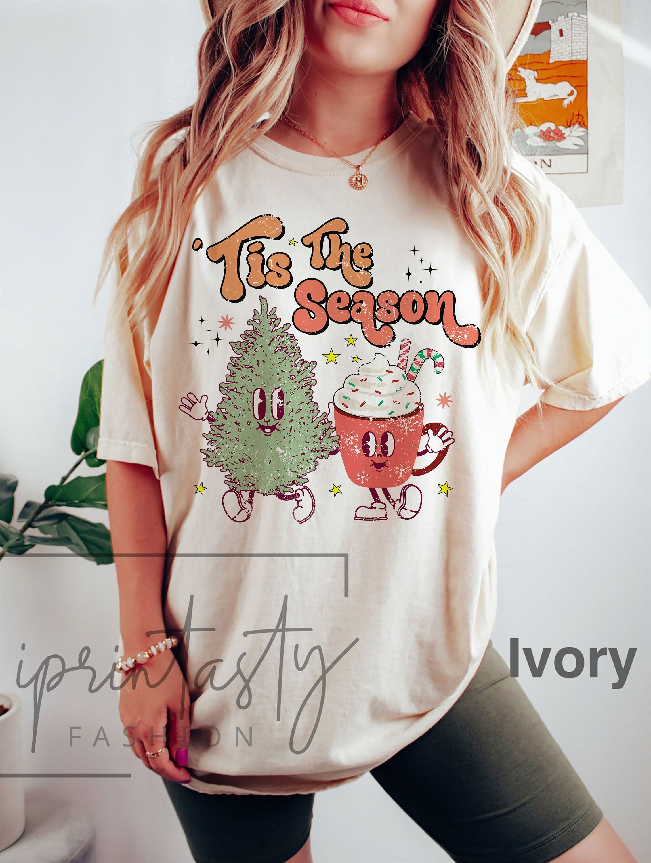 Comfort Colors® Tis the Season Christmas T-shirt, Cute Chritmas