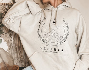 SJM, Original Design - Velaris hoodie, Acotar Velaris hoodie, The Night Court, Court of Thorns and Roses Court of Dreams hoodie, iprintasty