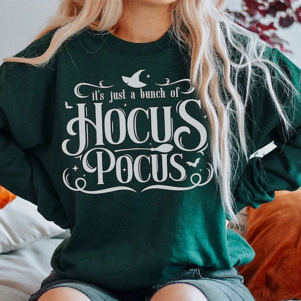 Sudadera Hocus Pocus para mujer, suéter de Halloween, regalo para fiesta de Halloween, suéter Hocus Pocus, suéter de las hermanas Sanderson, iprintasty Halloween