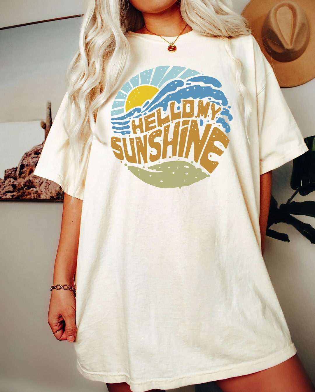 Hello Sunshine T-shirt Comfort Colors Tshirt Summer T-shirt - Etsy