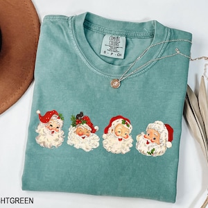 Vintage Santa t-shirt, Retro Christmas t-shirt, Santa t-shirt, iPrintasty Christmas, Merry Christmas t-shirt, Christmas 2023, Comfort Colors