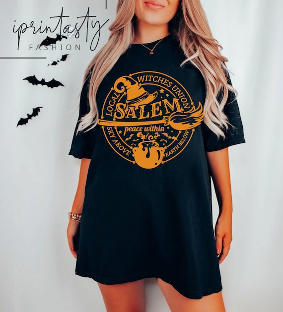 Funny Halloween Witch Salem Tshirt Broom Cauldrom Witch Hat Funny Halloween Witch Salem Tshirt Broom Cauldrom Witch Hat